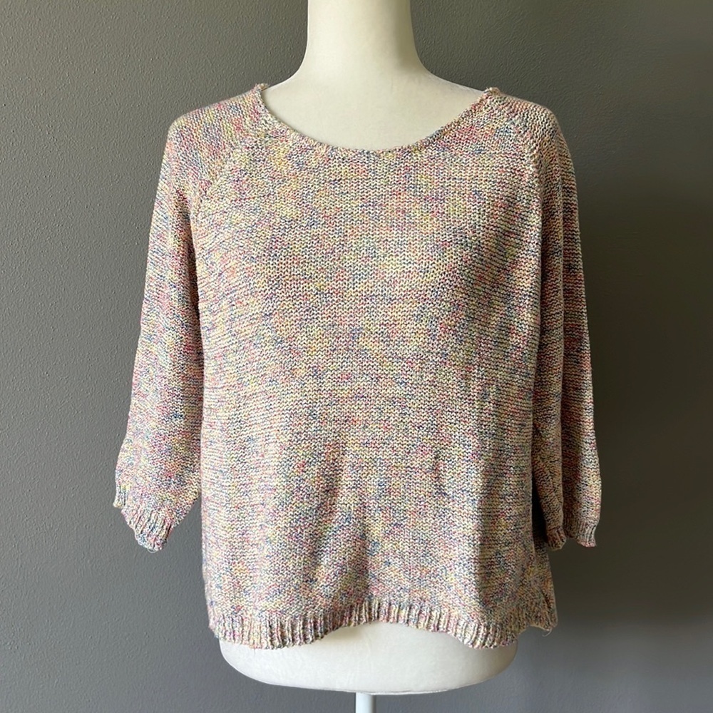 ZARA Trafaluc Rainbow Knit Pastel Sweater